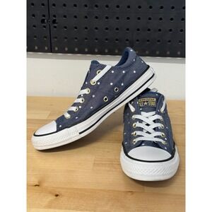 Converse All Star Denim Polka Dot Low Top Sneakers Women's Size 9
